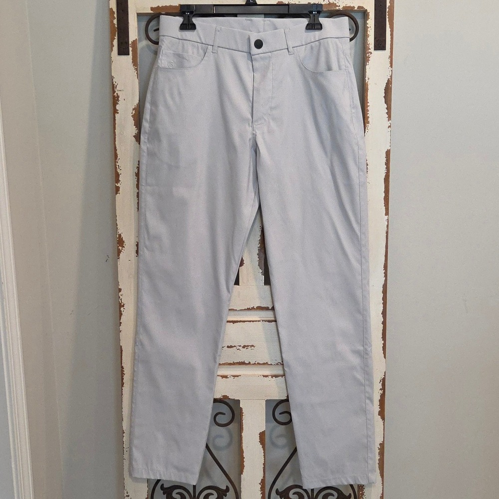 Greyson Wainscott 5-Pocket Golf Pants Mens 33x32 Light Grey Performance